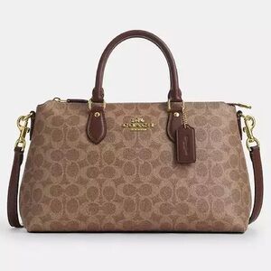 Coach Georgia Satchel Bag In Signature Canvas New